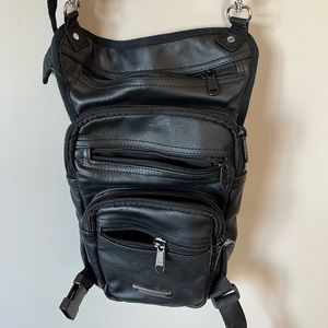 SOLD - Motorcycle leg bag - Milwaukee Leather